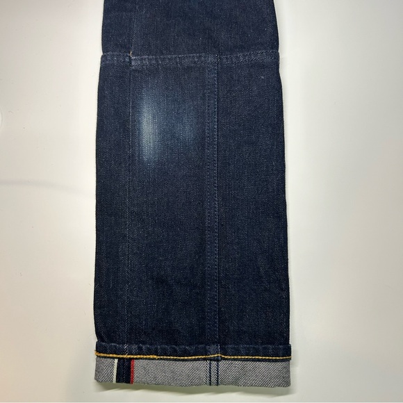 Evisu Selvedge Jeans Mens 30x34 Red Pocket White Seagull Logo Japan Denim RARE - Picture 12 of 16